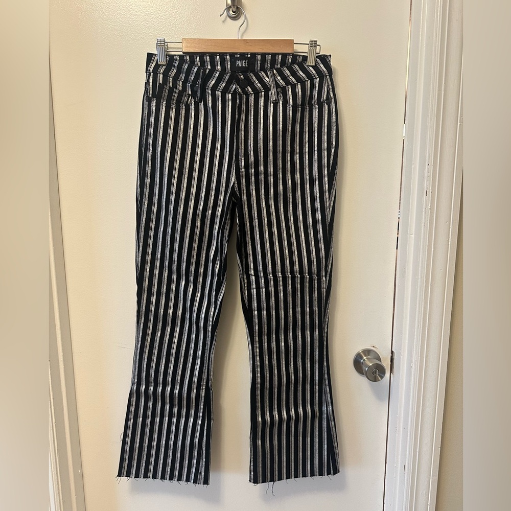 PAIGE Collette Transcend High Rise Flare Leg Crop Jean